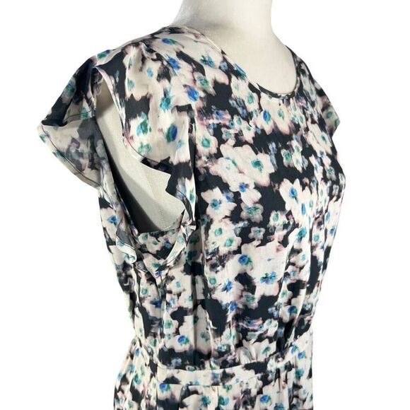 Reiss Dress Size 8 Floral Daisy Print Medium Multicolor - Picture 3 of 14
